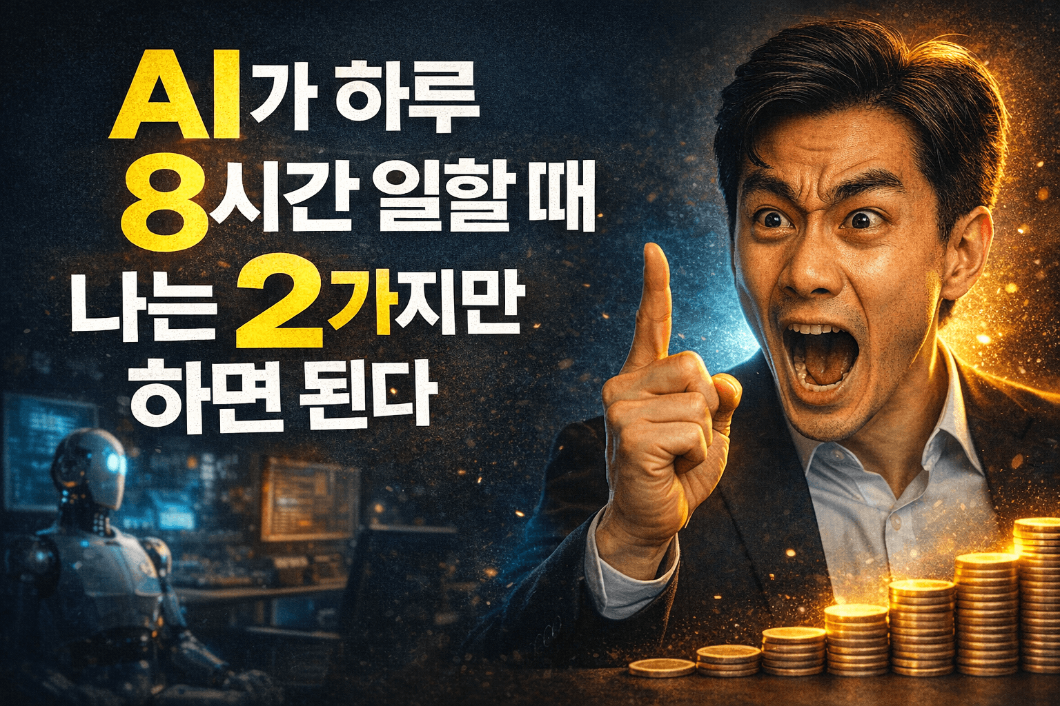 AI가 하루 8시간 일할 때, 나는 딱 2가지만 하면 된다 AI가 하루 8시간 일할 때, 나는 딱 2가지만 하면 된다