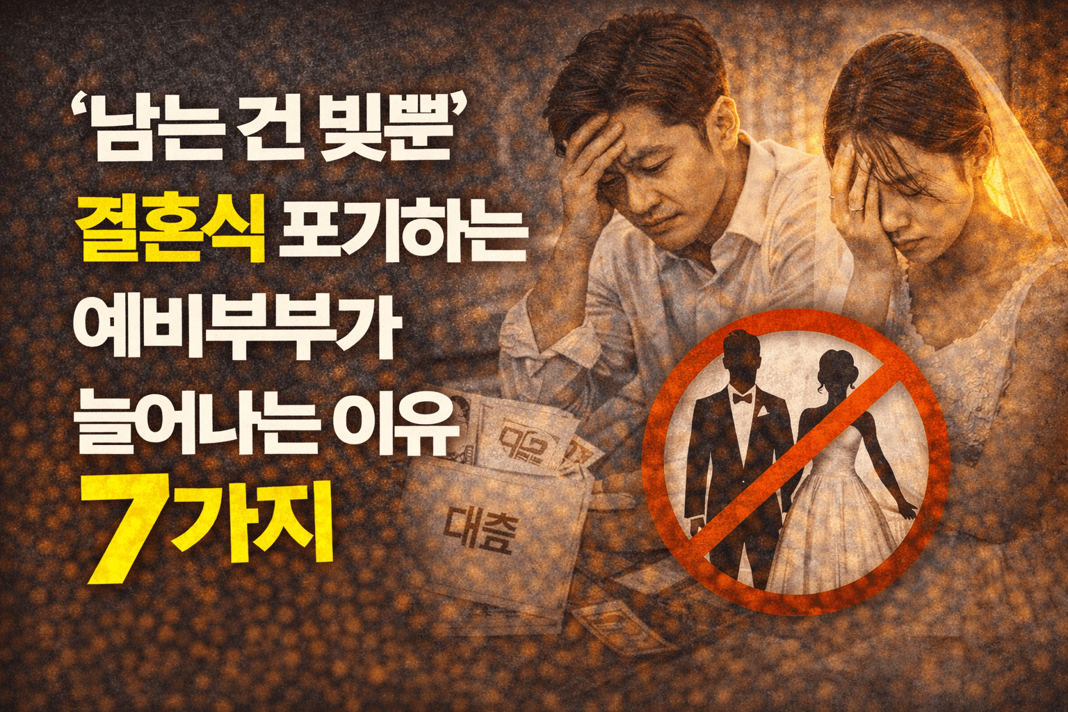 “남는 건 빚뿐” 결혼식 포기하는 예비부부가 늘어나는 이유 7가지 “남는 건 빚뿐” 결혼식 포기하는 예비부부가 늘어나는 이유 7가지
