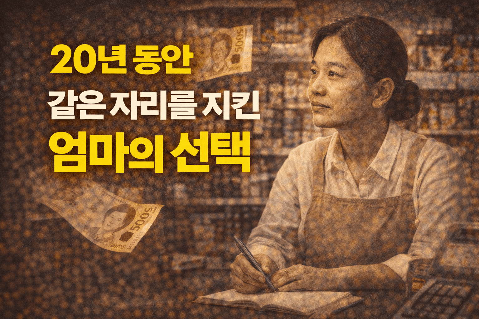 20년 동안 같은 자리를 지킨 엄마의 선택 20년 동안 같은 자리를 지킨 엄마의 선택