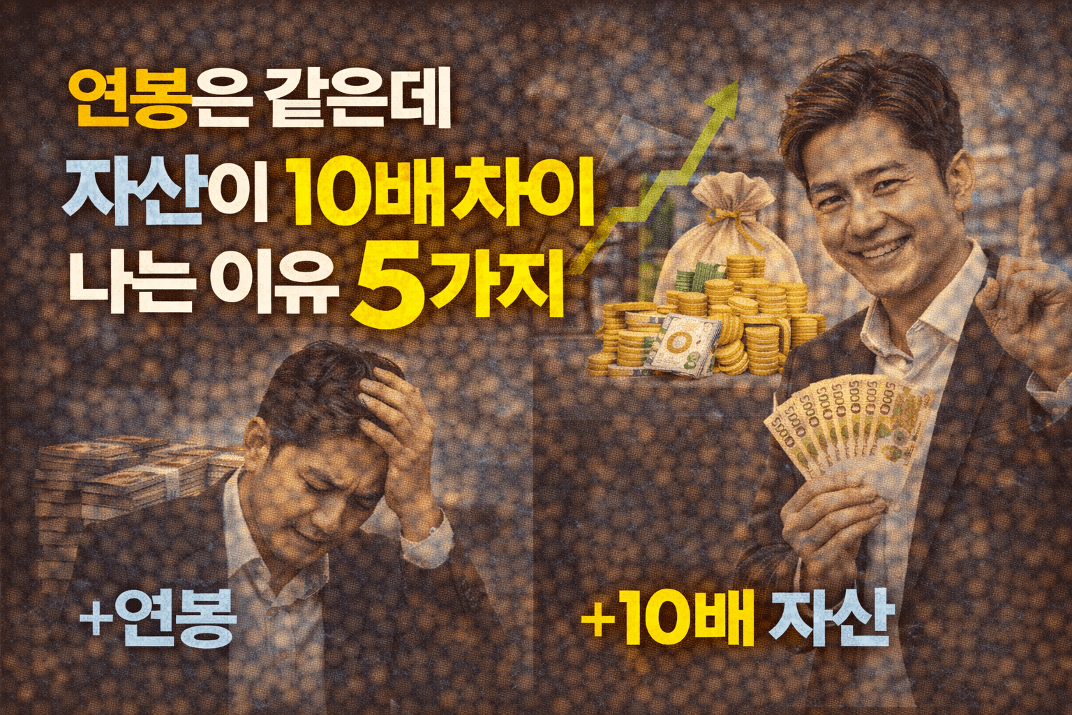 연봉은 같은데 자산이 10배 차이 나는 이유 5가지 연봉은 같은데 자산이 10배 차이 나는 이유 5가지