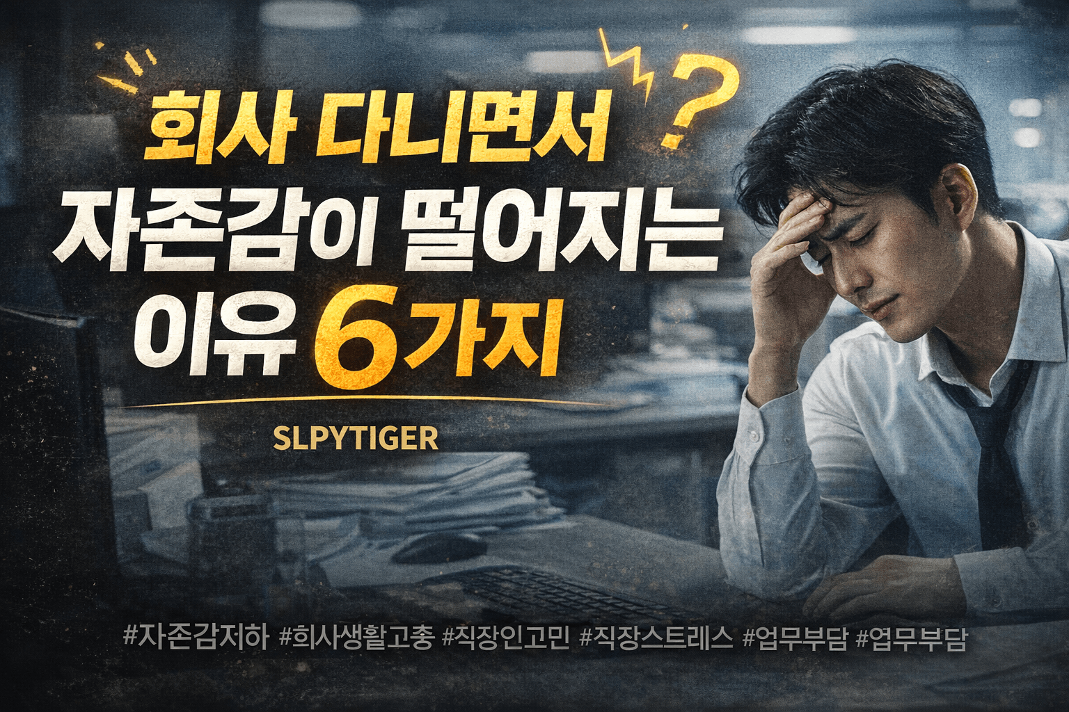 회사 다니면서 자존감이 떨어지는 이유 6가지 회사 다니면서 자존감이 떨어지는 이유 6가지