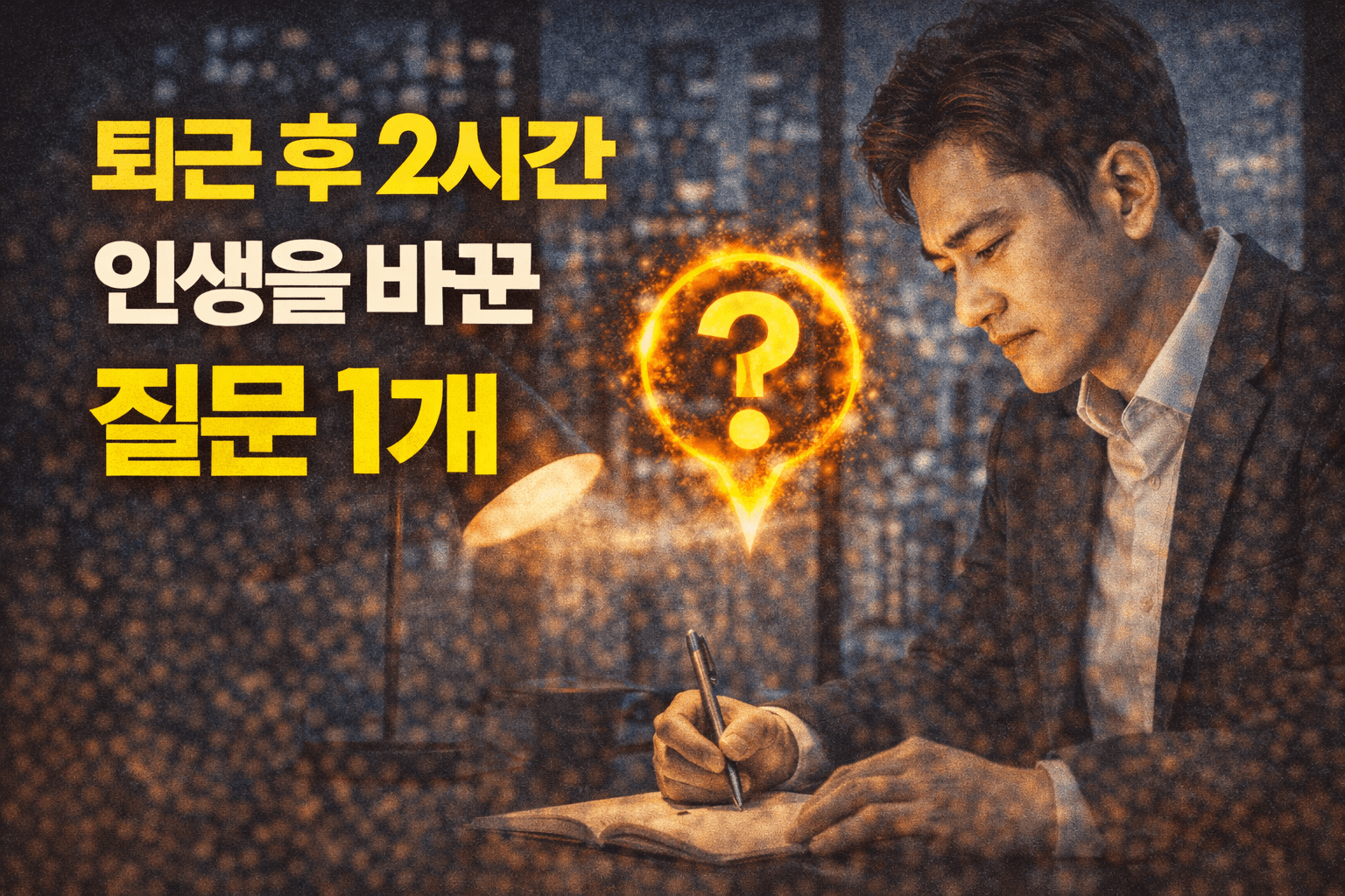 퇴근 후 2시간, 인생을 바꾼 질문 1개