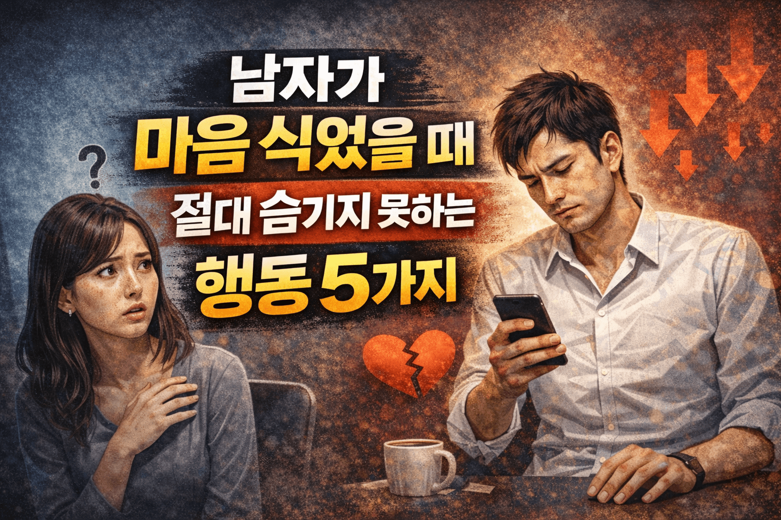 남자가 마음 식었을 때 절대 숨기지 못하는 행동 5가지