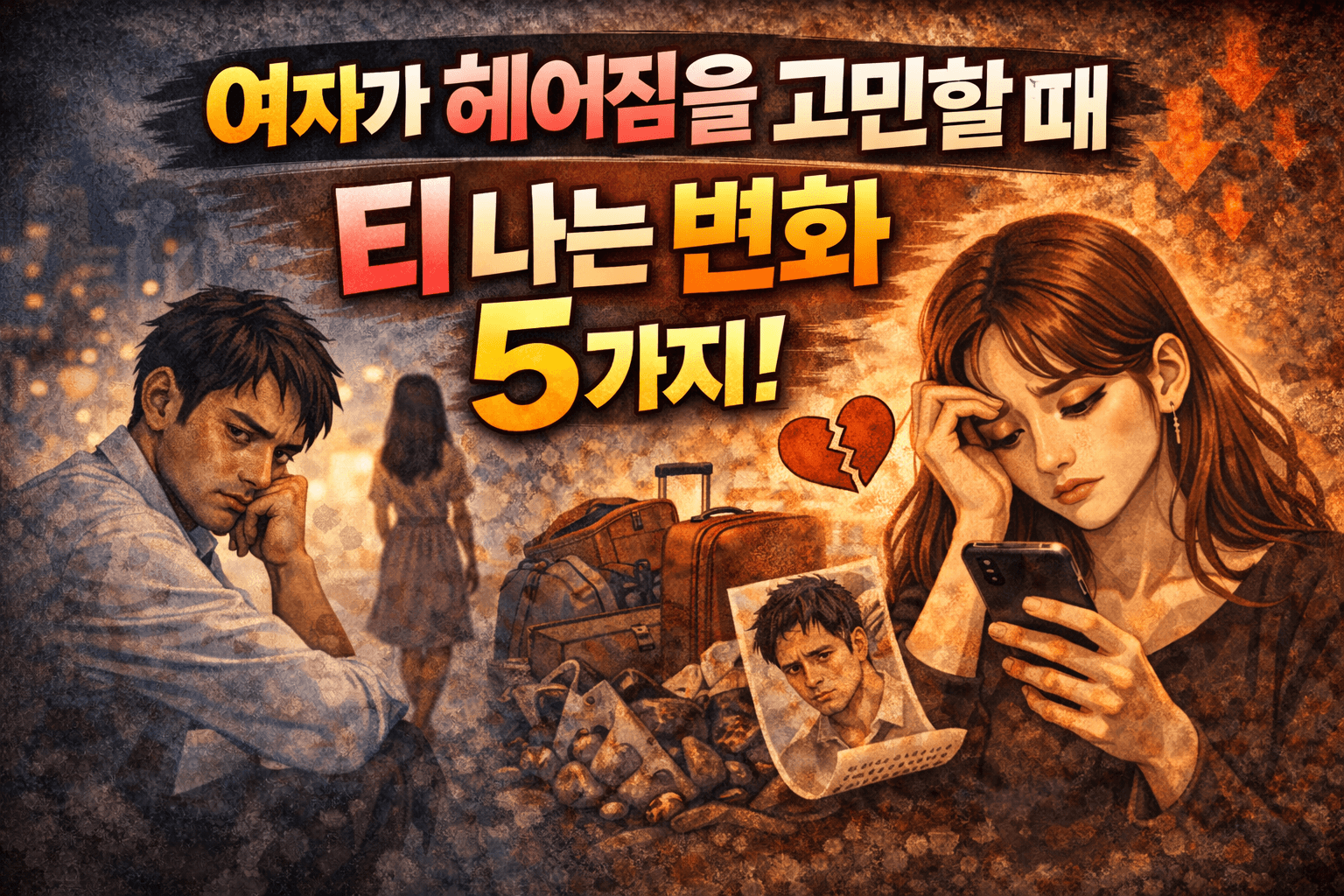 여자가 헤어짐을 고민할 때 티 나는 변화 5가지