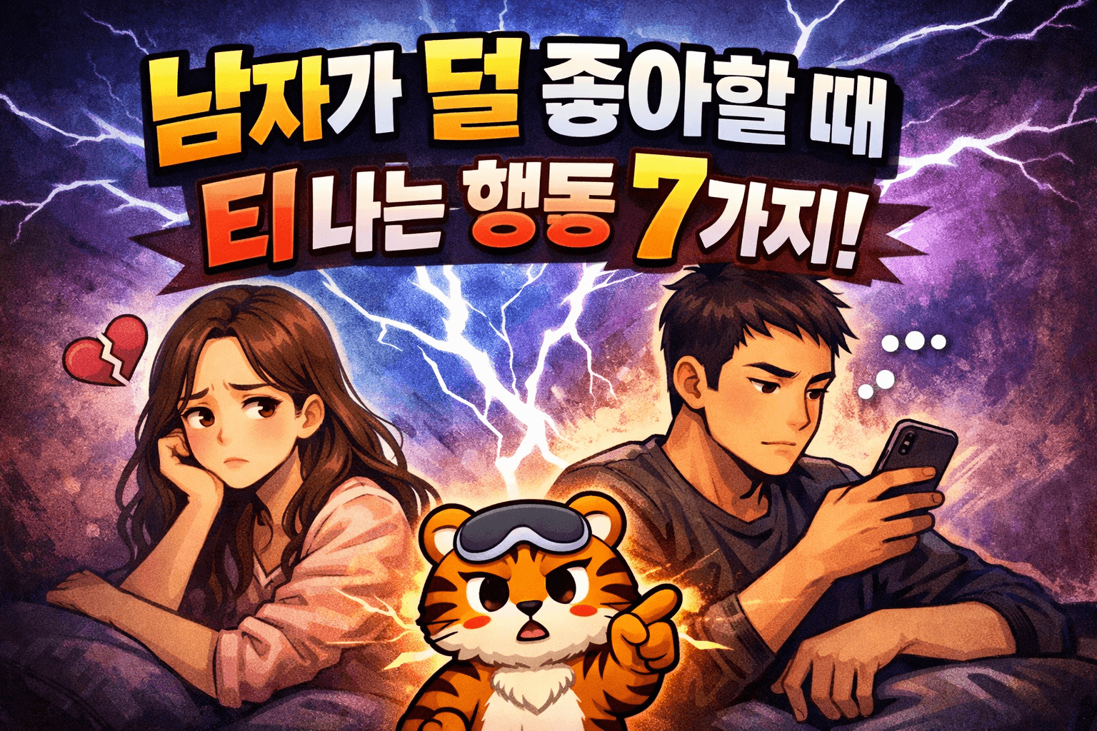 남자가 덜 좋아할 때 티 나는 행동 7가지